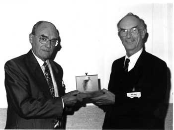 Peter Houldcroft receiving his Award
