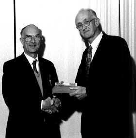 Jim Wright receiving his Award